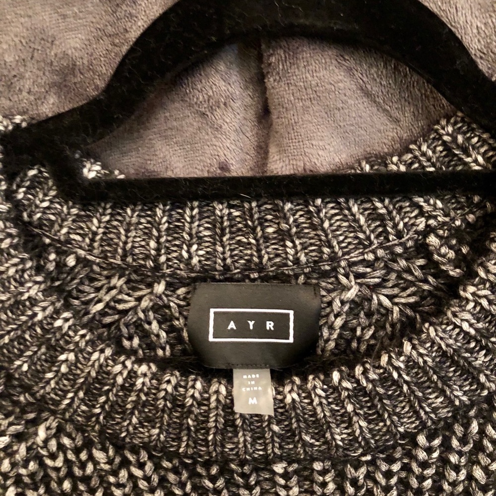 AYR cropped gray marble sweater